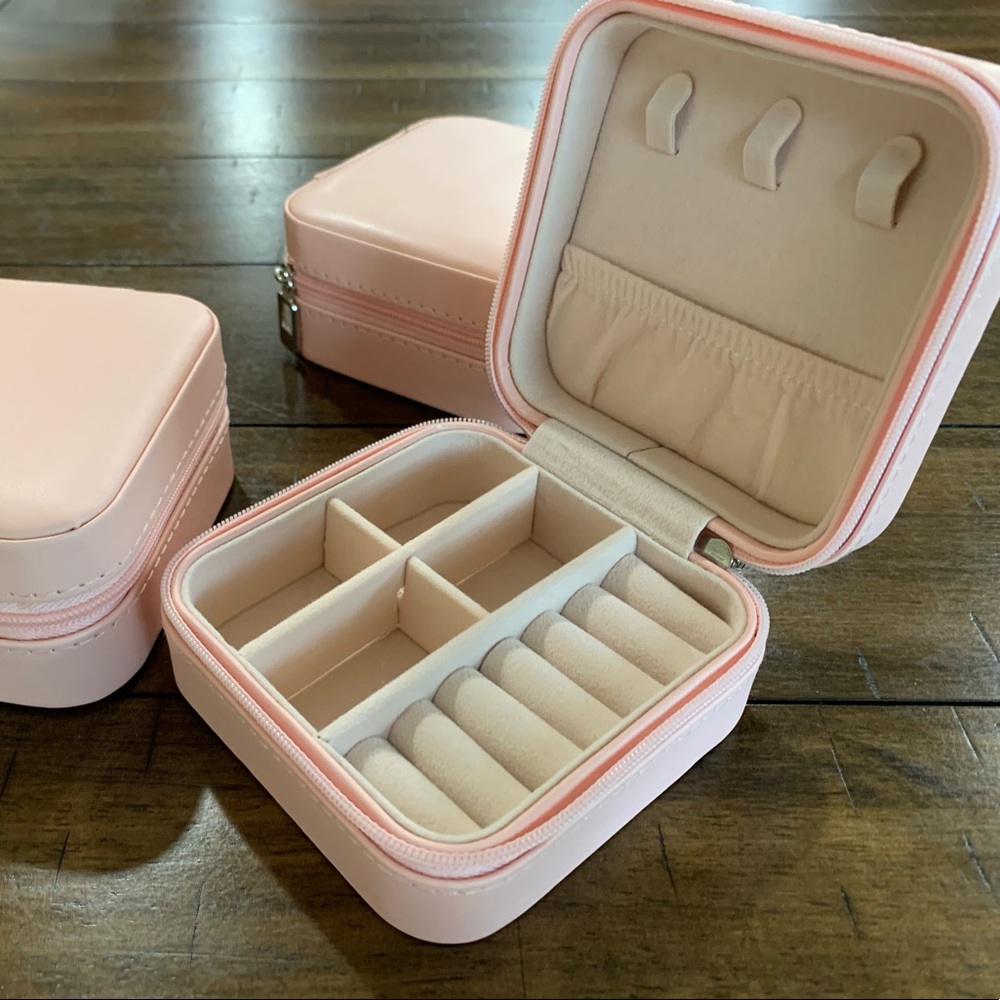 Pink Jewelry Case, Jewelry Travel Storage Kit